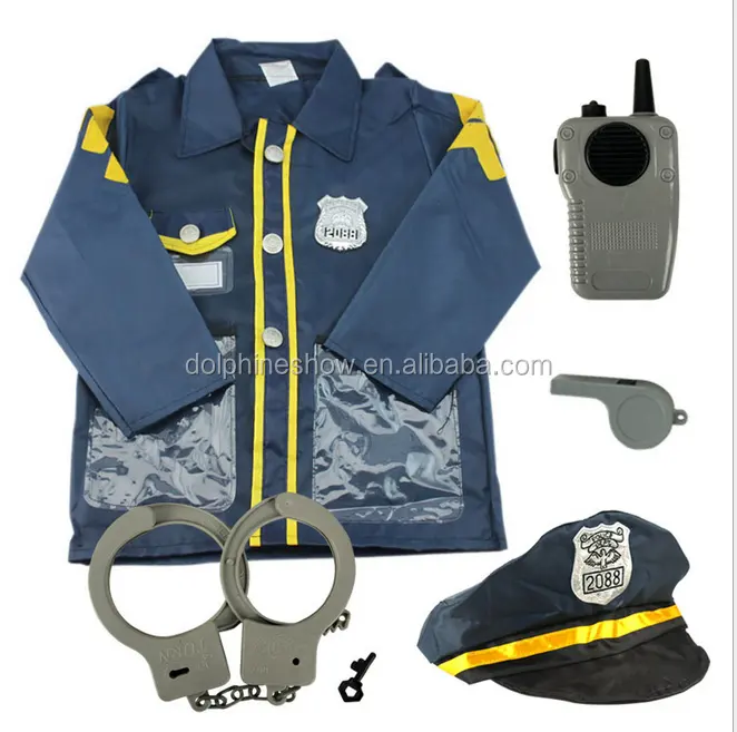 2016 Hot Sale Halloween Party dress Police costume for children kids