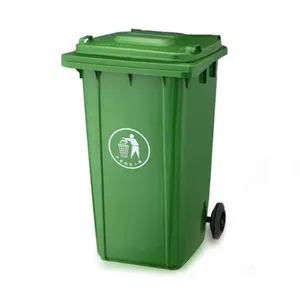 120 liter garbage bin big size plastic waste outdoor trash can dustbin wheel