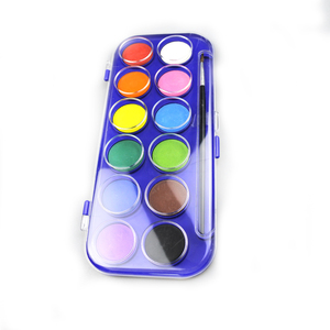 Vendita calda a buon mercato prezzo di 2.8 centimetri 12 solido di colore Non tossico a base di acqua lavabile penna di colore di acqua della torta e bambini aquarell set di vernice - Product Image 1