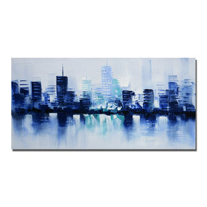 Pintado a mano abstracto moderno paisaje urbano Wall pintura decorativa para la decoración del hogar - Product Image 1