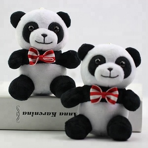 10 ס "מ הסיטונאי מיני קטיפה Teddy דוב עבור תיק עגלה ילדים קריקטורה לילדים moq מפוחלץ צעצוע רך panda חמוד keychain צעצוע panda - Product Image 6