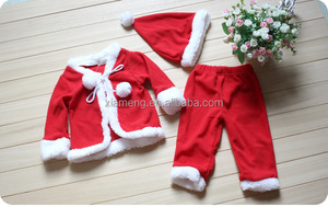 Nuevo estilo de navidad <span class=keywords><strong>santa</strong></span> <span class=keywords><strong>claus</strong></span> santarina santarina traje para los niños de navidad para el bebé - Product Image 2