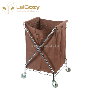 Chariot de nettoyage d'hôtel Chariot de service de ménage Chariot de femme de chambre haut de gamme avec porte et tiroir - Product Image 6
