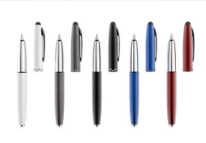 中国供应商 ballpen 定制 logo 笔圆珠笔与 led灯 - Product Image 3