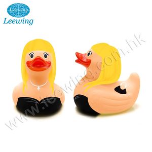 Jouet de bain écologique en forme de canard en caoutchouc jaune, pièces, testeur du ventre, femme mignonne, cadeau de promotion - Product Image 2
