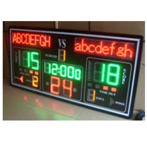 LED ad alta visibilità indoor elettronico basketball scoreboard