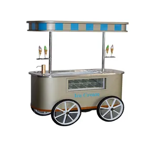 Commercial Hot Sale weiche Serve Ice Cream vitrine Cart Manufacturers in China