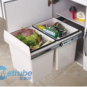 Factory Sales Kitchen Cabinet Built-in Pull Out Waste Bin,waste bins for sale