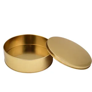 Gold Food Grade Cookies <strong>Cake</strong> <strong>Tin</strong> Can 6.5 X 2in - Product Image 5