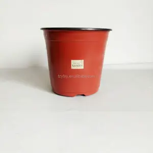 Vasos redondos de plástico para berçário, 4 5 6 7 8 9 polegadas, vaso de flores para plantas