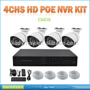 2014 Top Ventas de la cámara <span class=keywords><strong>IP</strong></span> de 1MP <span class=keywords><strong>exterior</strong></span> NVR 4CH KIT POE - Product Image 1