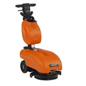 Oranje Kleur 110V Vs Stekkers Batterij Klein Formaat Lopen Achter Vloer Scrubber Machine Voor Kantoor Tafel Onder Gebied Hotel schoonmaken