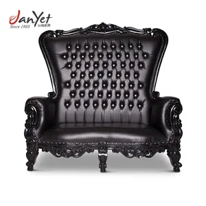 Wholesale Event High Back Black Wedding Love Seat