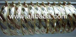 Vintage Style Gold-Plated Brass Alloy Tri-Color Geometric Pattern Bangles <b>Pearl</b> <b>Diamond</b> Stone Fashionable Party Hoop <b>Earrings</b> - Product Image 2