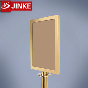 Titanio finitura dorata segno di barriera di traffico Stand coda Post cartello pubblicitario titolare per la visualizzazione del Menu pilastro - Product Image 5