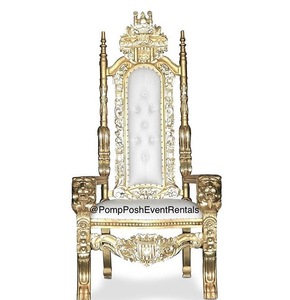 كرسي عرش ملكي من الألياف الزجاجية للإيجار في حفلات الزفاف - Product Image 4