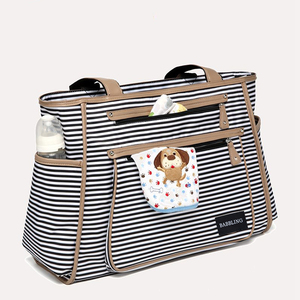 <span class=keywords><strong>Sac</strong></span> <span class=keywords><strong>à</strong></span> couches en cuir rayé pour bébé, fourre-tout <span class=keywords><strong>à</strong></span> la mode, de styliste, cool, en toile, nouvelle collection - Product Image 4