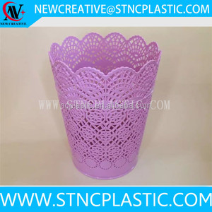 <span class=keywords><strong>Mini</strong></span> <span class=keywords><strong>Cestino</strong></span> Portarifiuti da Auto in Pizzo Semi-Forato Creativo da Scrivania Piccolo Contenitore Portaoggetti - Product Image 3