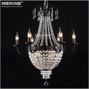 Đèn Chùm Pha Lê Đế Chế Pháp Ánh Sáng Cố Định Đèn Pha Lê Cổ Điển Ánh Sáng Rèn Sắt Trắng Chrome Màu Đen MD8908 - Product Image 2