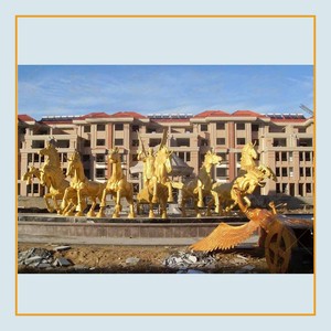 Escultura de Bronce de Caballo con Grupo de Carro de Apolo, Diosa Griega Antigua, Estilo Europeo, Grande, para Exteriores, Personalizada - Product Image 4