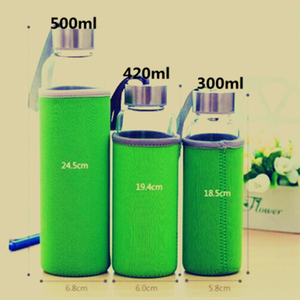 2025 Top Seller <strong>Personalised</strong> Custom Water <strong>Bottle</strong> Stainless Steel Lid Glass <strong>Bottle</strong> With Silicone Sleeve - Product Image 3