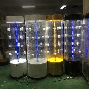 Vòng Acrylic Điện Thoại Di Động Phụ Kiện Hiển Thị Nội Các Với Bánh Xe - Product Image 1