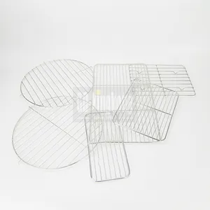 gdkk Multifunction Chrome Plated Round Shape Stainless Steel BBQ Grill Wire Net Cooling Rack