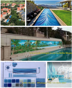 Mosaico de vidrio para piscina, mosaico de azulejos de cerámica para Villa, ático, Jaccuzzis, fuente, patrones de Arte de lujo, flores y Delfín - Product Image 6