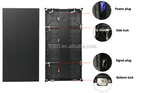 แผงหน้าจอแสดงผล LED แบบ P3.91mm สำหรับเช่าในอาคารขนาด500มม. x 1000มม. การหล่ออลูมิเนียมหล่อขึ้นรูป
