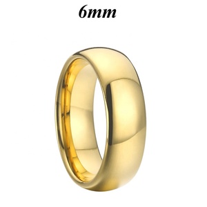 Gioielli di moda personalizzati fede nuziale gioielli placcati oro 18 carati anelli di tungsteno per uomini e donne 4mm/6mm/8mm anel bague anillos - Product Image 4