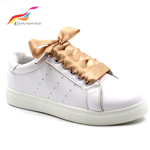 Lacets de chaussures en Satin blanc, plat, ruban en soie blanc, 2x120 cm, nouvelle collection