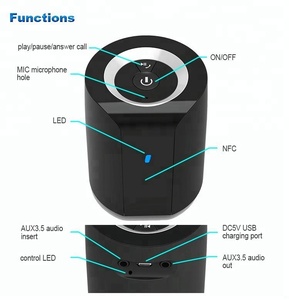Adin pour lecteur de <span class=keywords><strong>musique</strong></span> numérique portable avec boîtier métallique, 2 canaux, microphone intégré, batterie 1100 mAh, puissance de sortie 15 W - Product Image 5