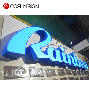 Cosun verde/azul/blanco LED letra <span class=keywords><strong>de</strong></span> canal <span class=keywords><strong>de</strong></span> aluminio tapa - Product Image 4