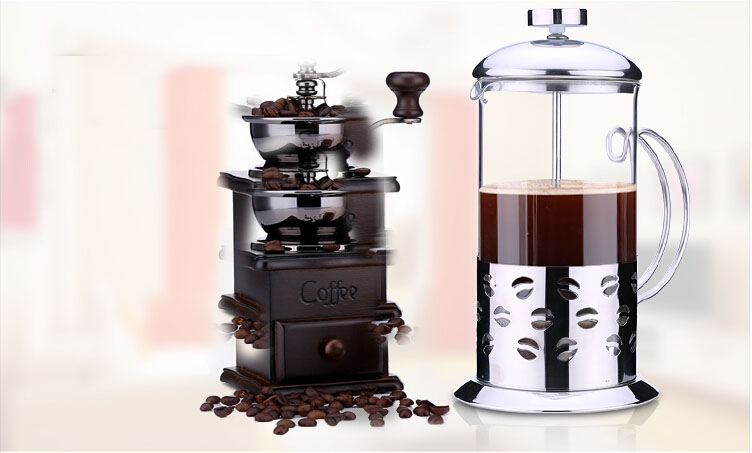 KC-09666 12oz Stainless Steel French Press Coffee Maker, Great for Brewing Coffee and Tea, 3 cup, Nickel