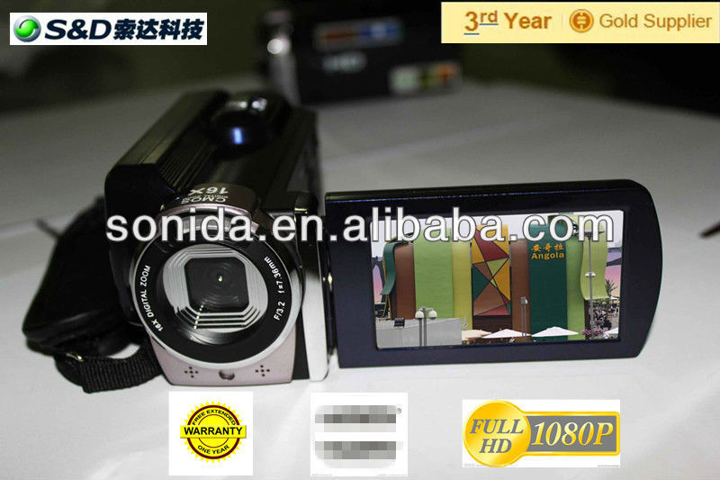 Горячая распродажа цифровая видеокамера для 2013 с 3.0 кмоп-датчик, 16mp, 720 P, 2.7 дюймов, 16 * зум-белый и а . в . вход