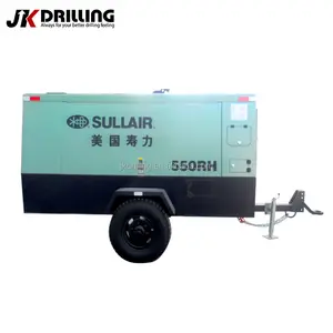 JK Drilling Sullair 550RH, tornillo rotativo portátil, distribuidor de compresor de aire