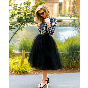 YSMARKET 7Layer Midi Tüll Rock American Apparel Tutu Röcke Damen Lolita Petticoat Brautjungfern Rock Jupe Saias Faldas EPT-55 - Product Image 2