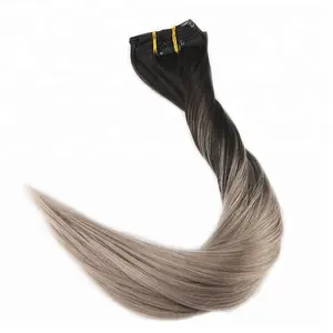 Braziliaanse Straight Remy Menselijk Haar 10 Kleuren Kunt Aanpassen Menselijk Clip In Hair Extensions