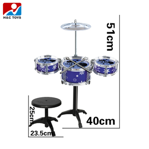 Instrumento musical popular, juguetes de tambor de jazz, juego de batería para niños con silla - Product Image 2