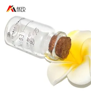 Top Factory China manufacturer round clear cosmetic ampoule 10ml glass vials serum bottle with cork