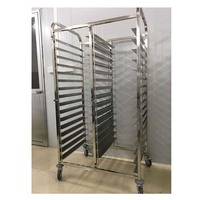 Chariot de refroidissement pour serveur en acier inoxydable, étagère pour plateaux de cuisson
