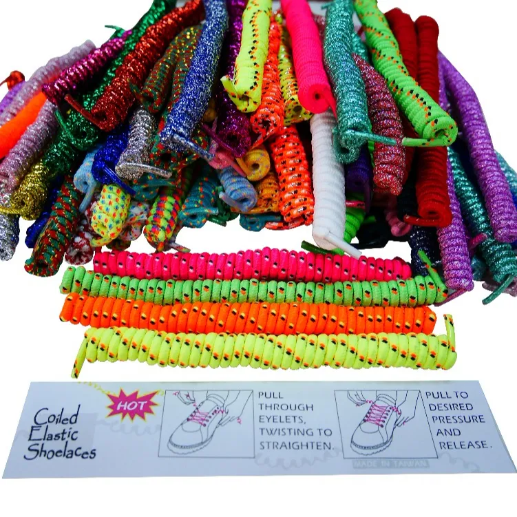 SuperSeed SS-1004 coiled curly elastic shoelaces, NO TIE shoelaces