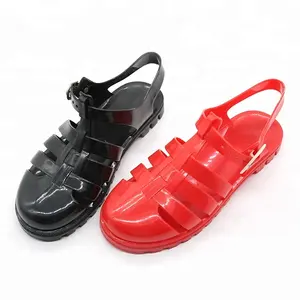 Classic Fashion Summer Red Wedge Roma Lady Jelly Shoes