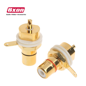 Mạ vàng RCA Jack Nối Chỉnh Núi Chassis Ổ Cắm Âm Thanh Cắm Vách Ngăn với HẠT Hàn - Product Image 1