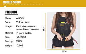 Customized Work Apron Oem Waist Belt Carpenter Apron Organizer <strong>Kit</strong> Electrician <strong>Tool</strong> <strong>Bag</strong> - Product Image 6