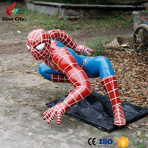 等身大の鮮やかなグラスファイバースパイダーマン像 - Product Image 2