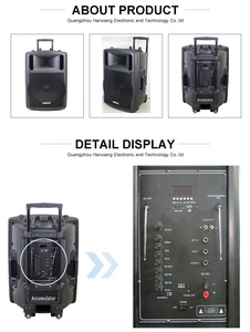 -Inch loa siêu trầm khuếch đại xách tay đảng speaker với pin sạc - Product Image 4