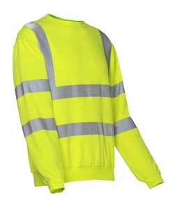 <span class=keywords><strong>Felpa</strong></span> Ignifuga Gialla HV in Modacrilico/Cotone/Antistatica con Protezione da Arco Elettrico e Riflettente EN11611 EN11612 EN20471 - Product Image 2