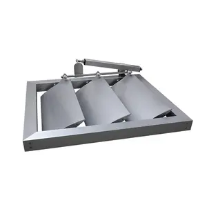 Louver Pisau Oval Aluminium Tetap/Otomatis, Dekorasi Dinding Tirai Matahari Vertikal