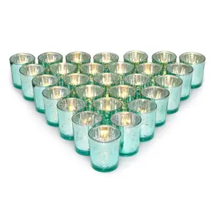 Меркурий стеклянные подсвечники для свадеб и украшения дома гальванические стеклянные свечи Jar